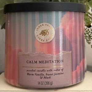 🆕🪷 STAR CANDLE CO. LIMITED EDITION “CALM MEDITATION” 3-WICK CANDLE. BRAND NEW!
